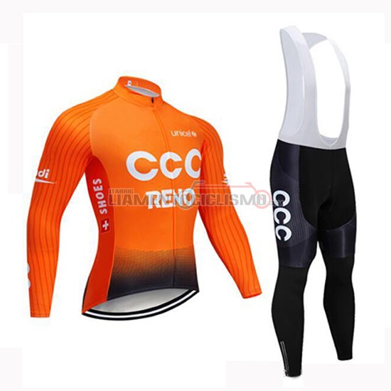 Abbigliamento Ciclismo CCC Manica Lunga 2019 Arancione